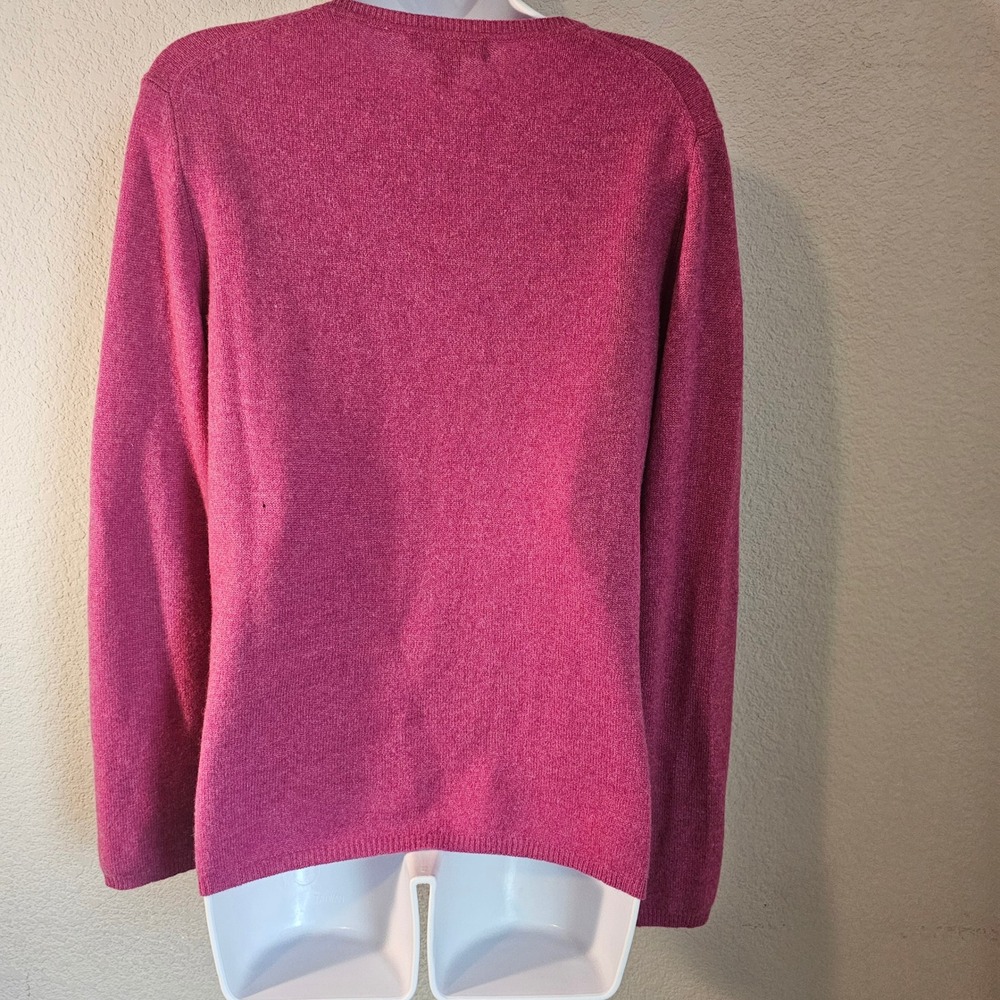 Cashmere by‎ Charter Club size lrg 2ply cashmere pink casual luxury preppy - Picture 5 of 8